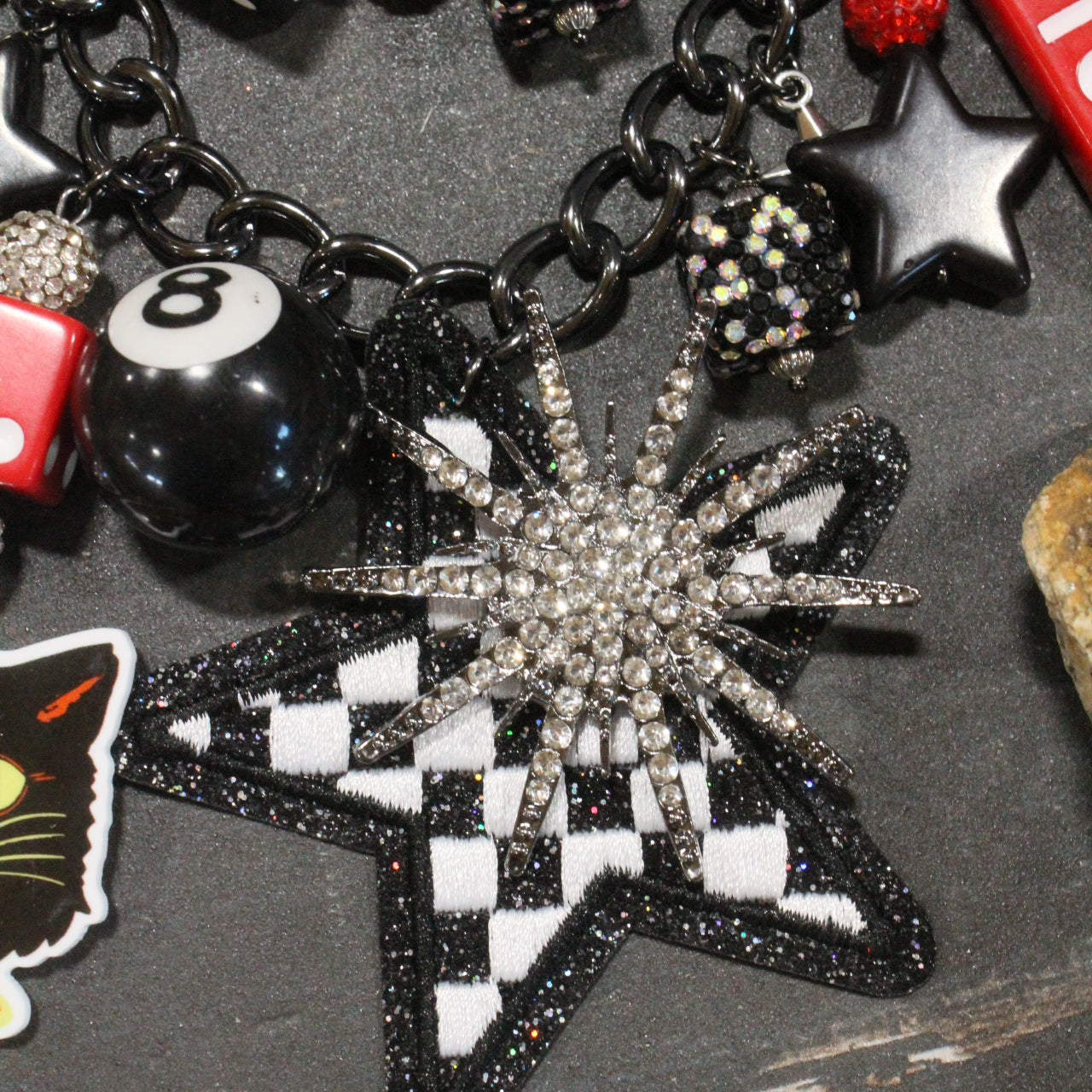 Black Cat Fireworks Charm'd Necklace