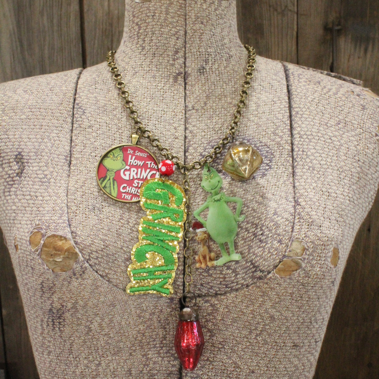 Grinchy Isn't Allowed Charm'd Necklace
