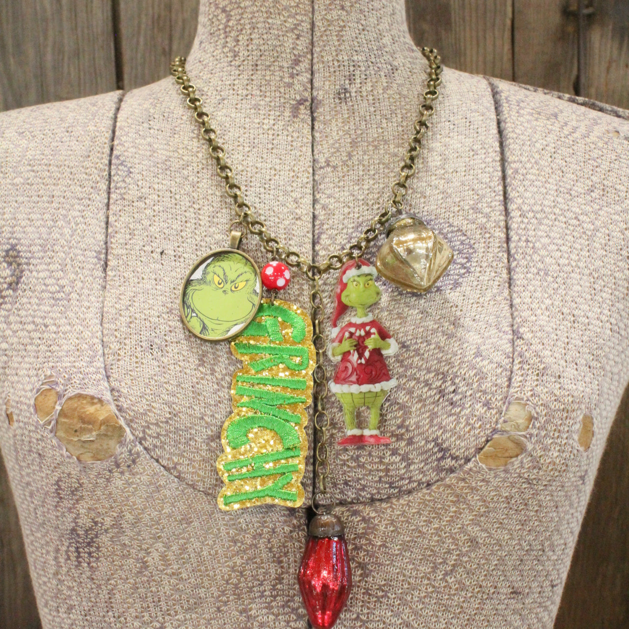 Grinchy Isn't Allowed Charm'd Necklace