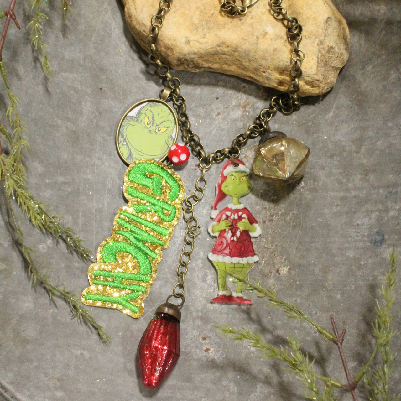 Grinchy Isn't Allowed Charm'd Necklace