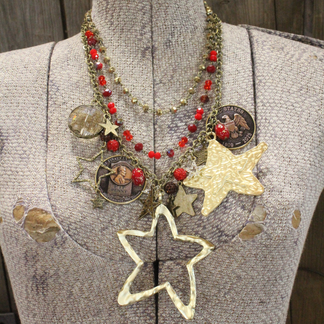 The Final Cent Tribute Golden Charm'd Necklace