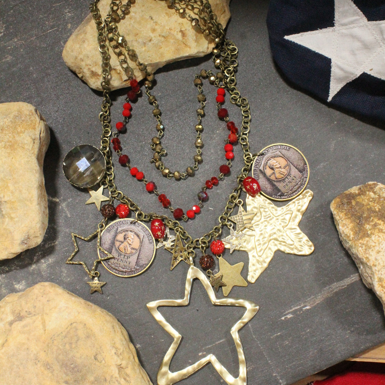 The Final Cent Tribute Golden Charm'd Necklace