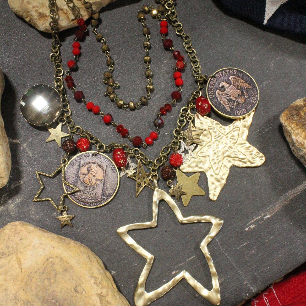 The Final Cent Tribute Golden Charm'd Necklace