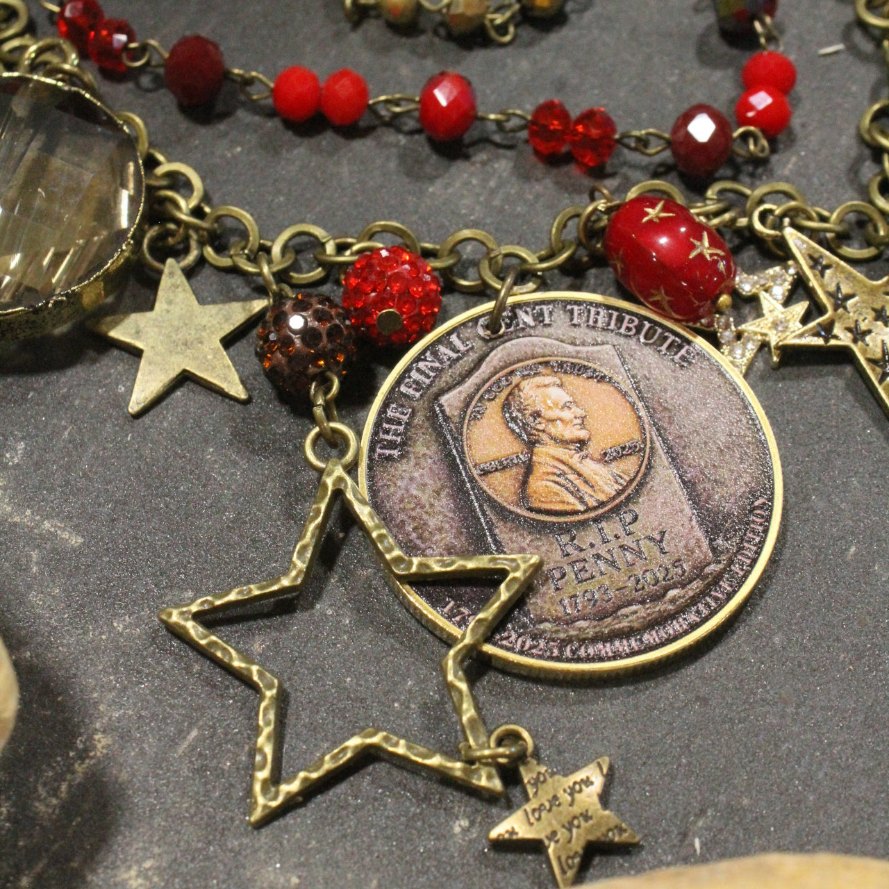 The Final Cent Tribute Golden Charm'd Necklace