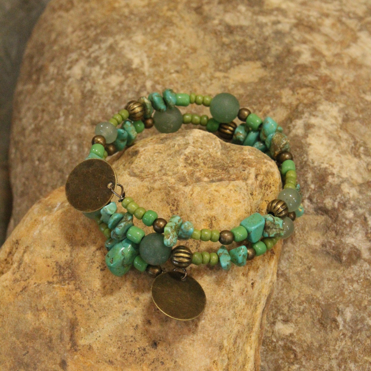 Czech Sun Rays Stone Wrap Bracelet