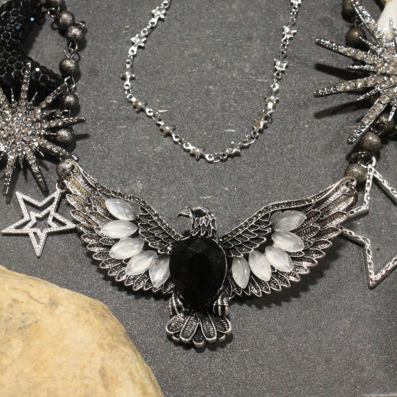 Fly Like An Eagle Platinum Charm'd Necklace