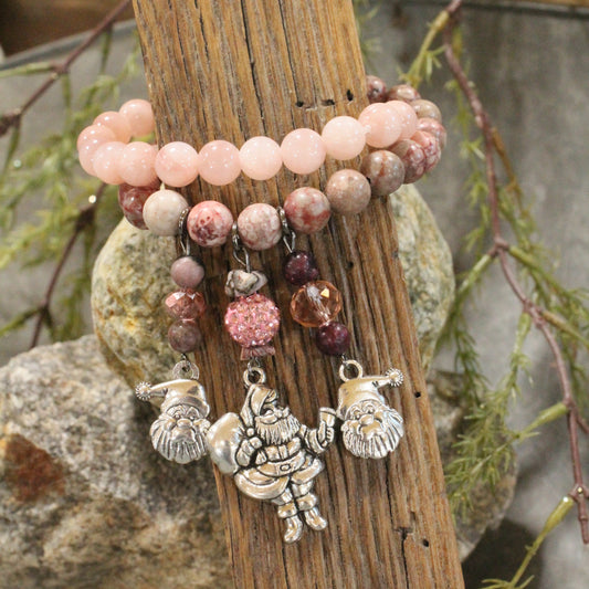 Santa's Hat Is Blushing Stretch Bracelet Set