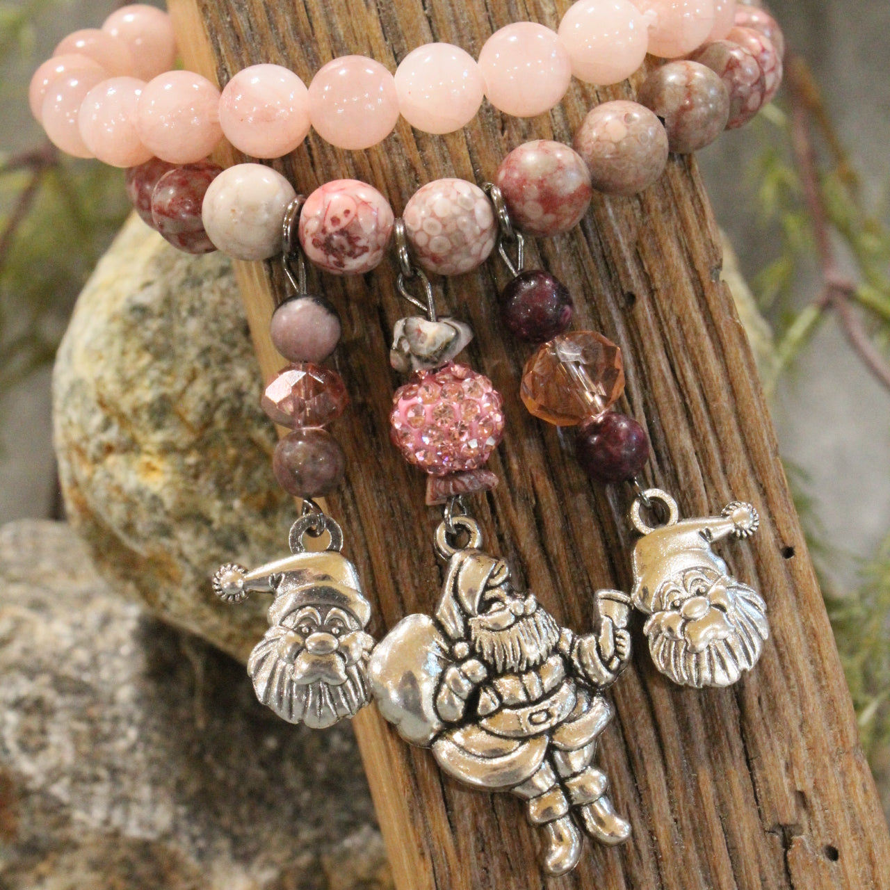 Santa's Hat Is Blushing Stretch Bracelet Set
