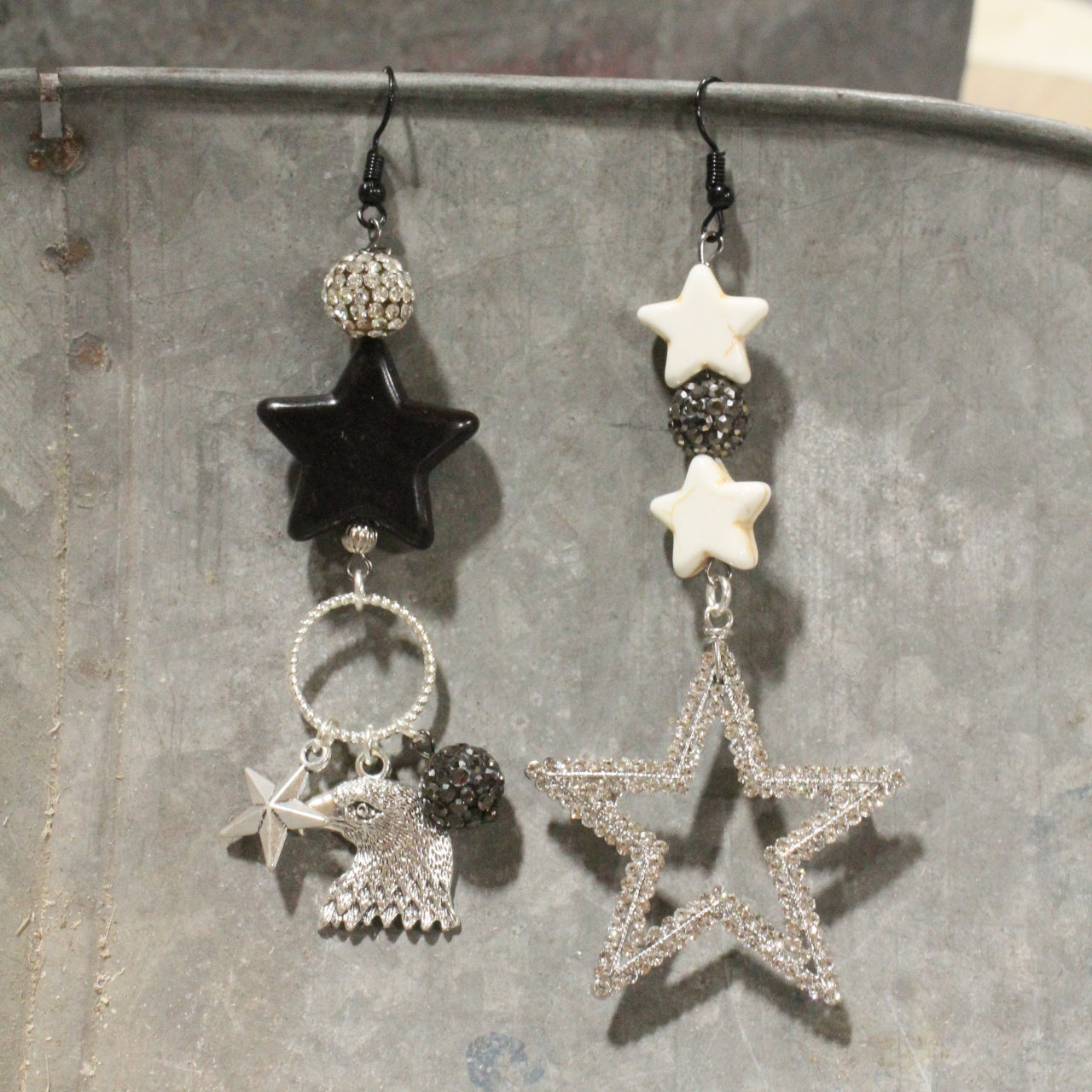 Fly Like An Eagle Platinum Dangle Earrings