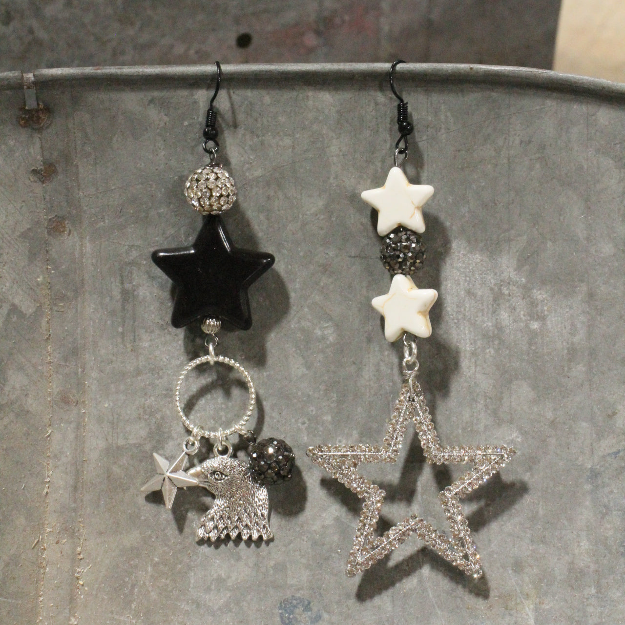 Fly Like An Eagle Platinum Dangle Earrings