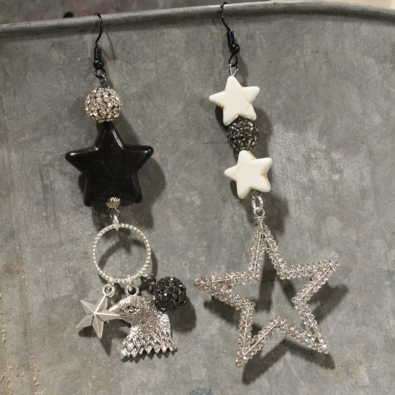 Fly Like An Eagle Platinum Dangle Earrings