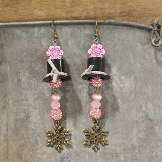 Frosty & His Snowflakes Dangle Drop Earrings