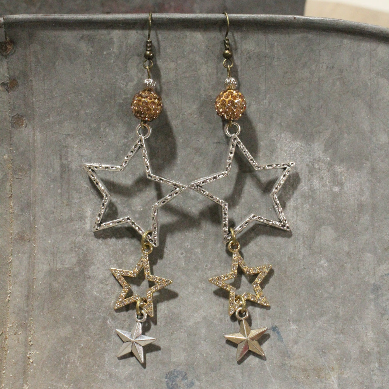 The Last Cent...Final Issue Golden Dangle Earrings