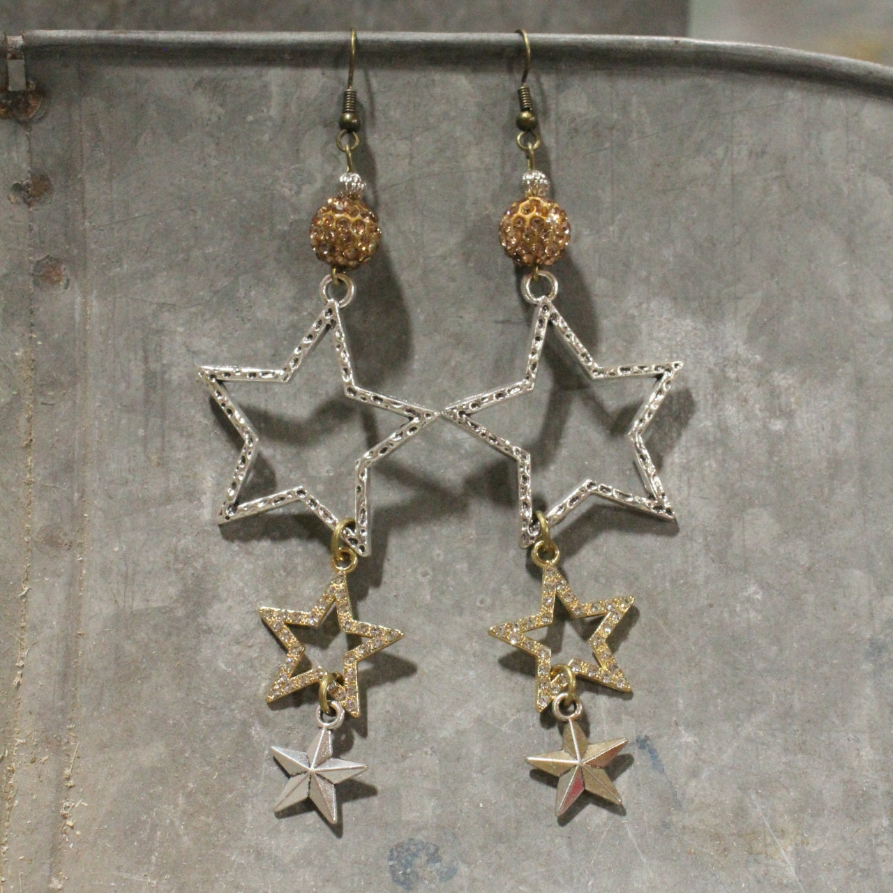 The Last Cent...Final Issue Golden Dangle Earrings