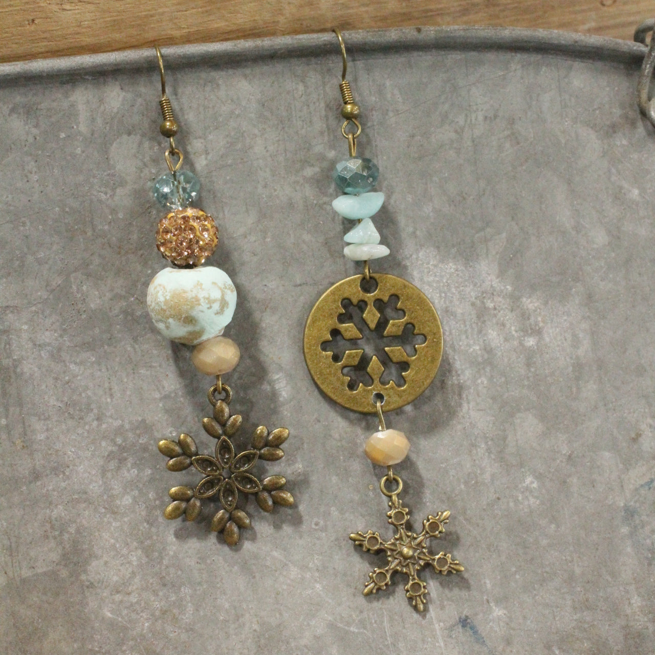 Blizzard Season Mismatched Dangle Earrings