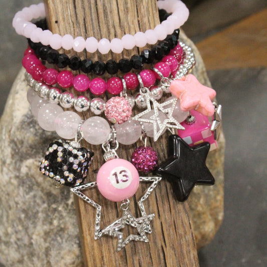 Pink, Proud, & Passionate USA Charm'd Bracelet Set