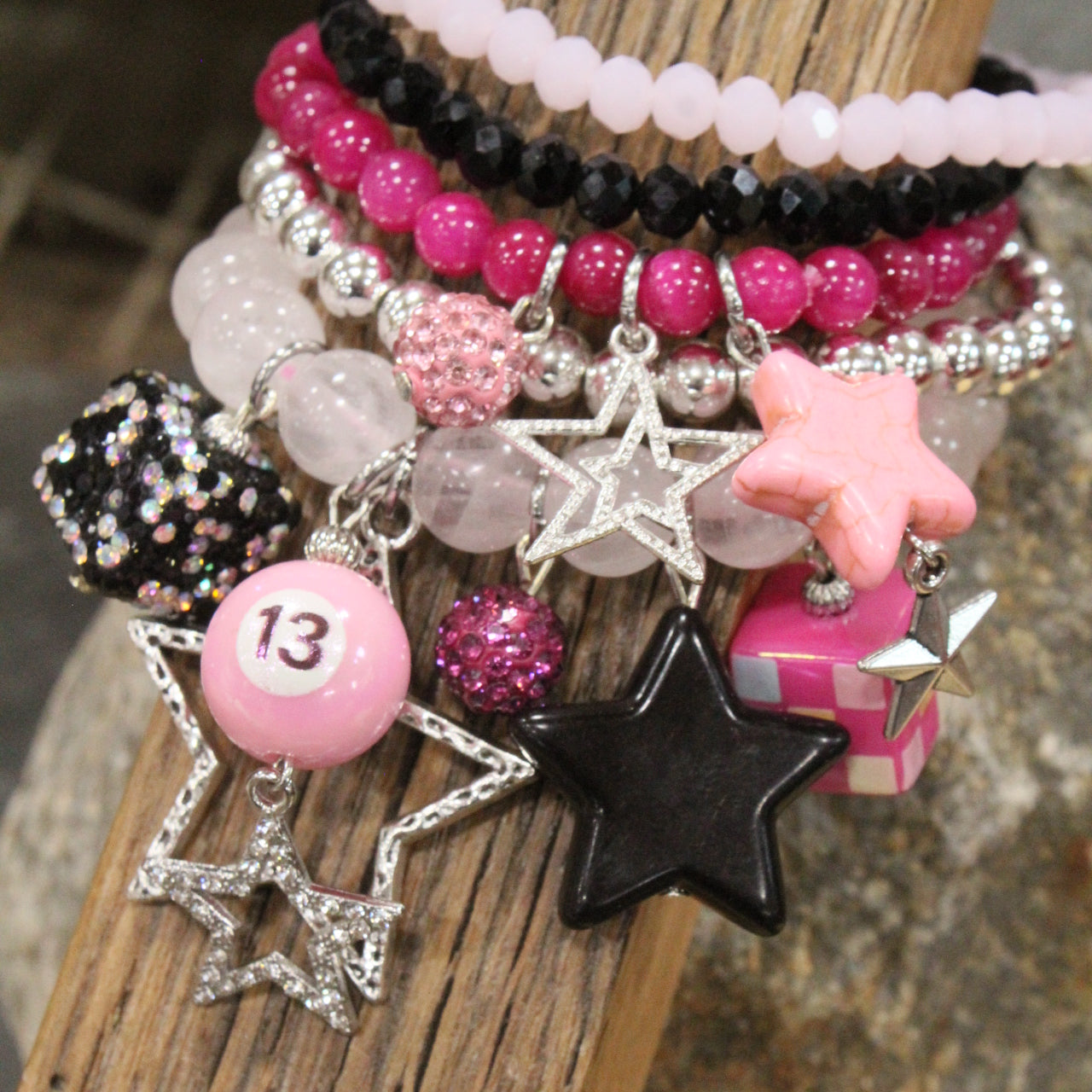 Pink, Proud, & Passionate USA Charm'd Bracelet Set