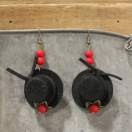 Frosty The Snowman Magical Hat Dangle Earrings