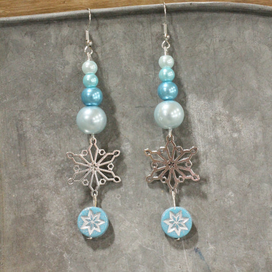 Snowflakes Are Falling Dangle Drop Earrings