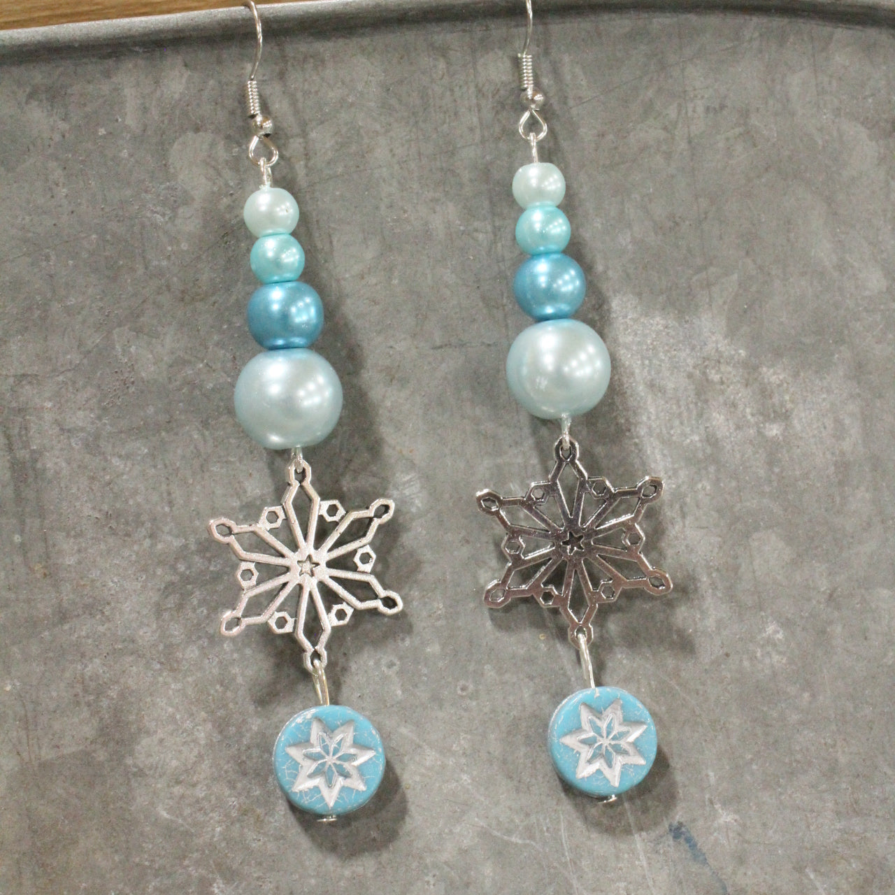 Snowflakes Are Falling Dangle Drop Earrings