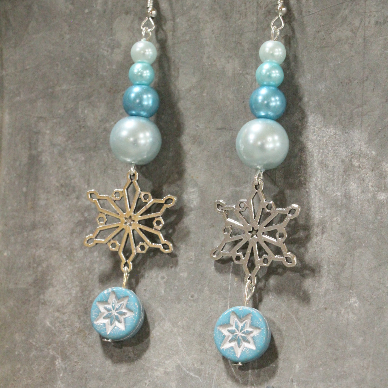 Snowflakes Are Falling Dangle Drop Earrings