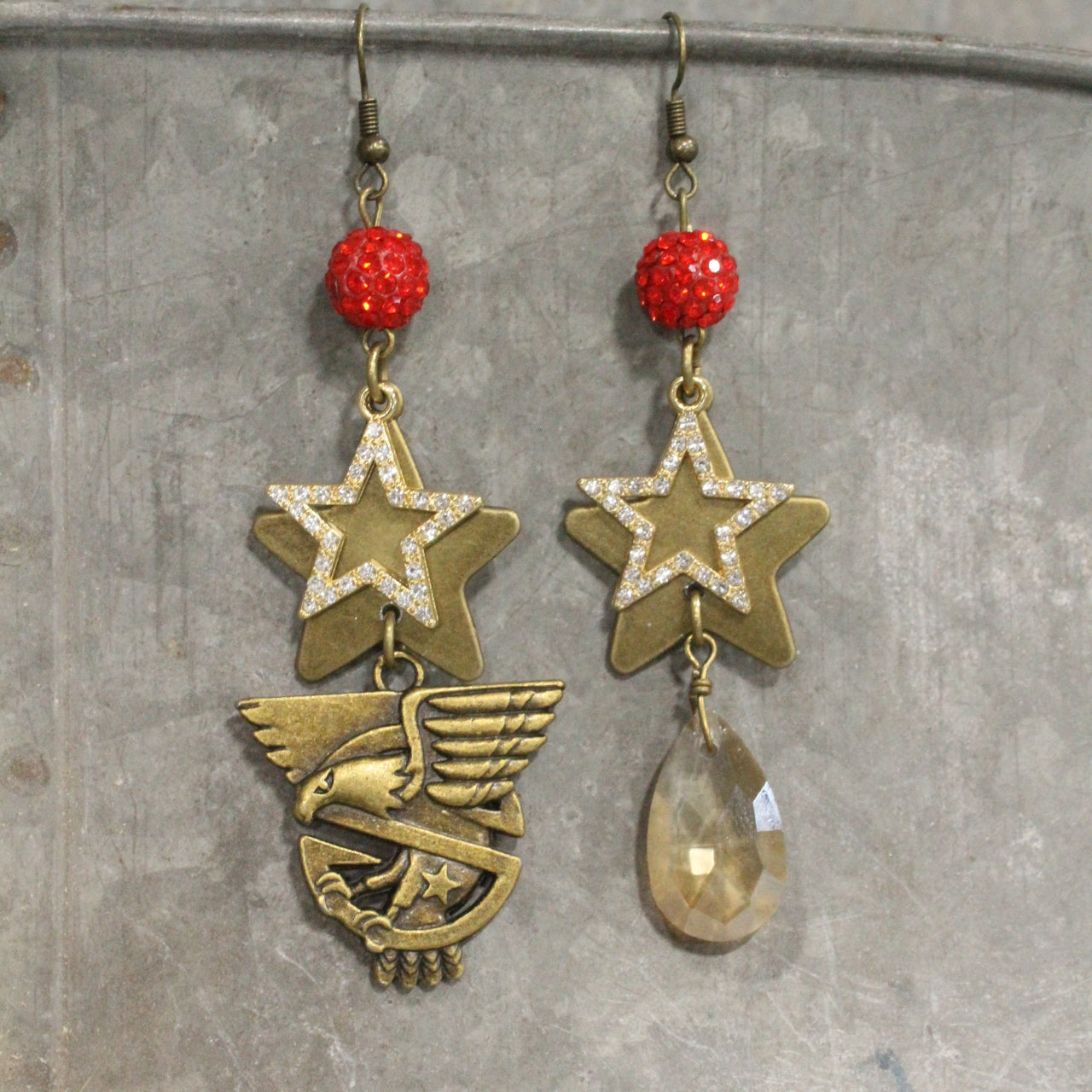 Fly Like An Eagle Golden Dangle Earrings