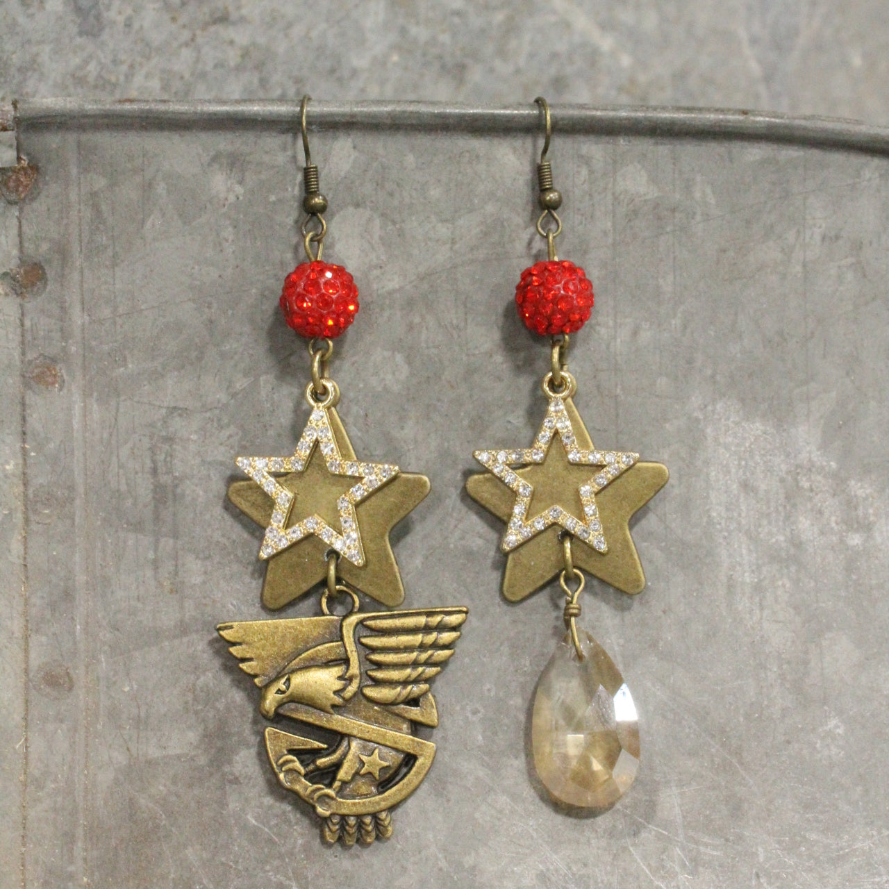 Fly Like An Eagle Golden Dangle Earrings