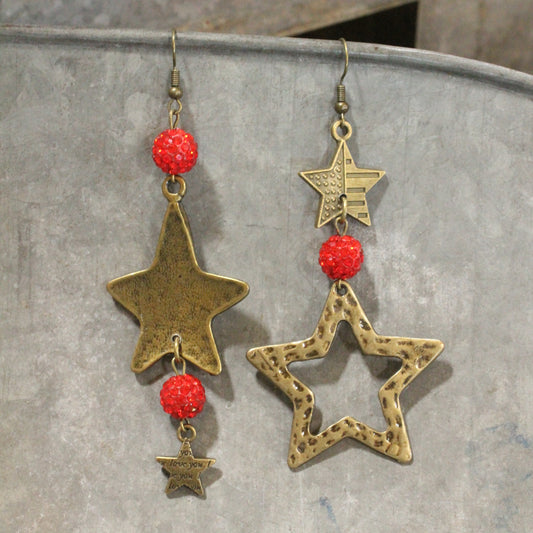 In God We Trust Golden Dangle Earrings