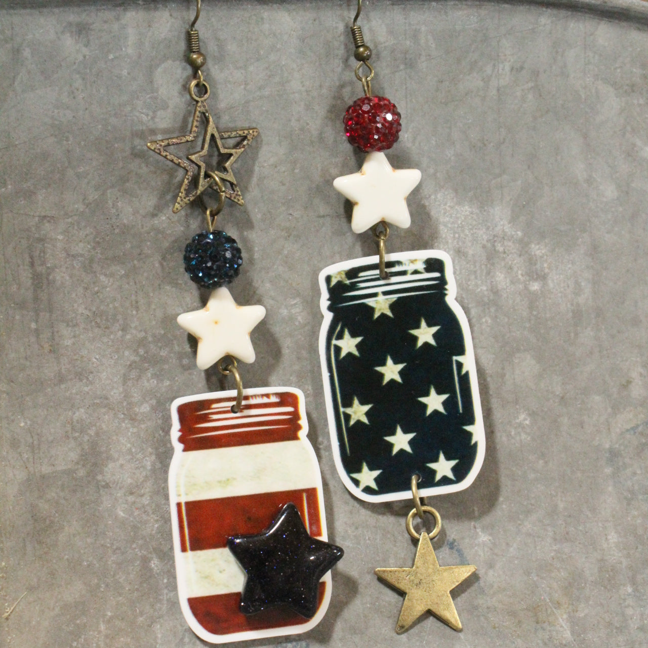 Mason Jar Moonshine Dangle Earrings