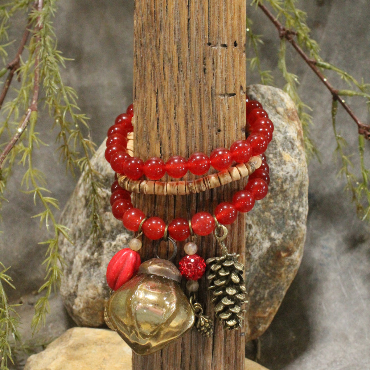 Lady Cardinal Charm'd Bracelet Set