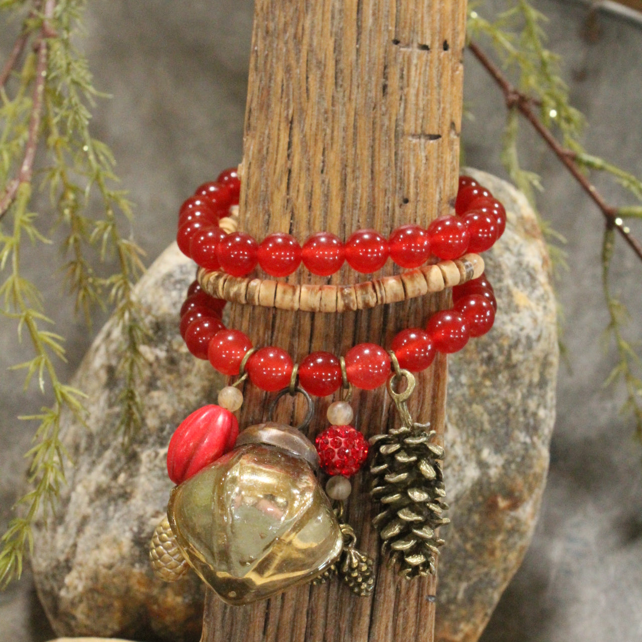 Lady Cardinal Charm'd Bracelet Set