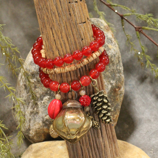 Love For Cardinals Charm'd Bracelet Set