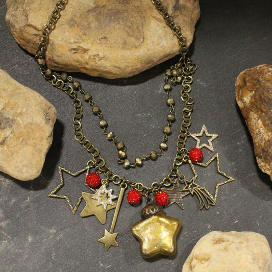 Golden Star In The North Charm'd Necklace