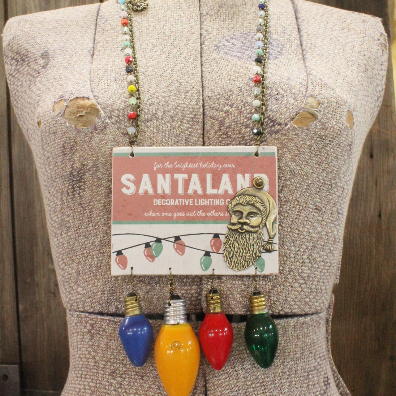 Hanging The Lights At Santa Land Charm'd Necklace