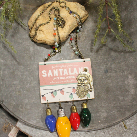 Hanging The Lights At Santa Land Charm'd Necklace
