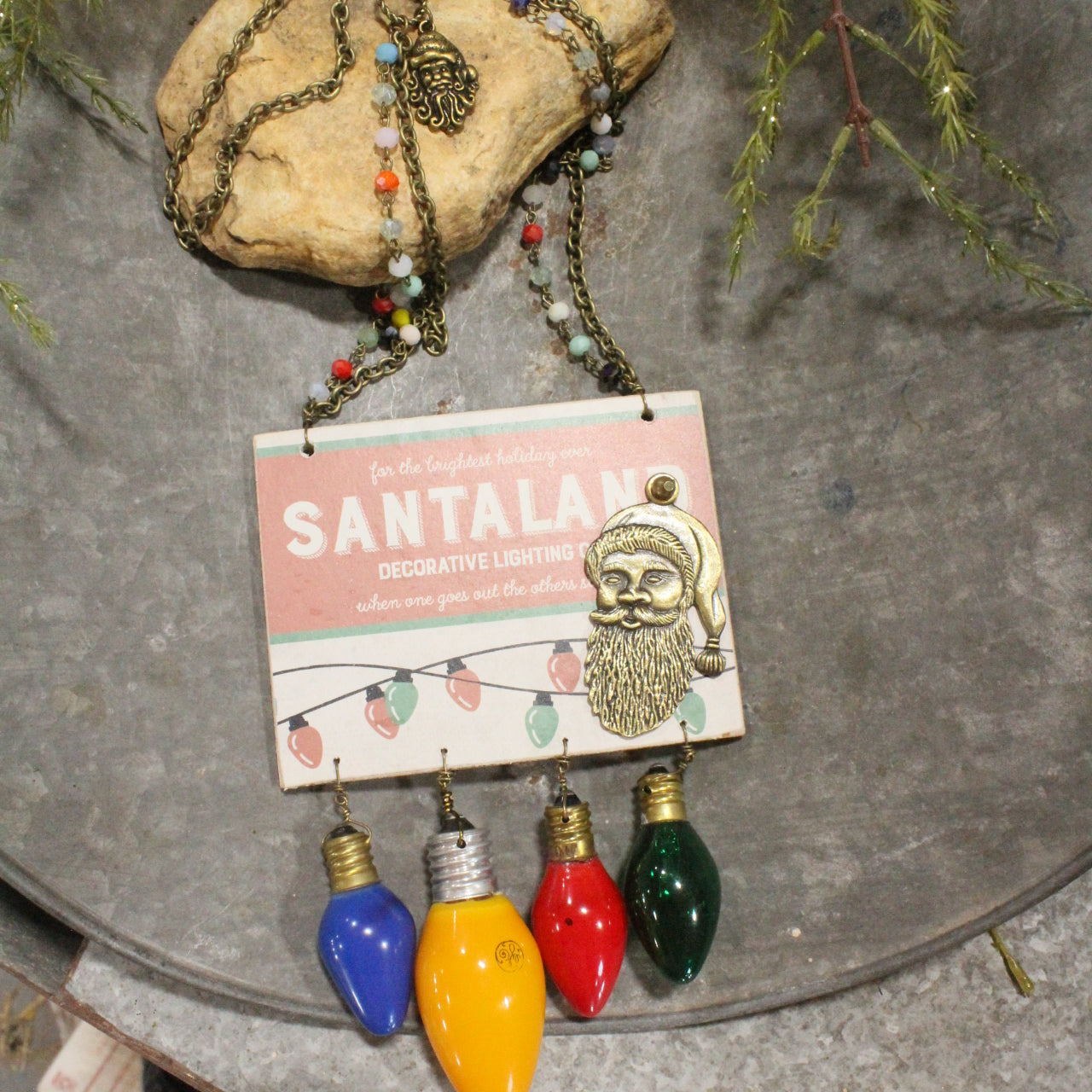 Hanging The Lights At Santa Land Charm'd Necklace