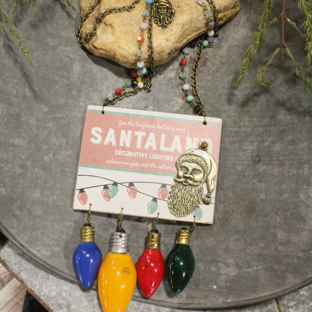 Hanging The Lights At Santa Land Charm'd Necklace