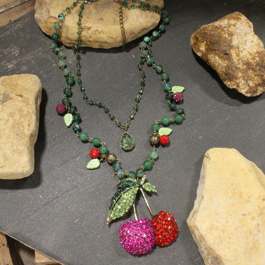 It's Fresh Cherries Time Layered Necklace