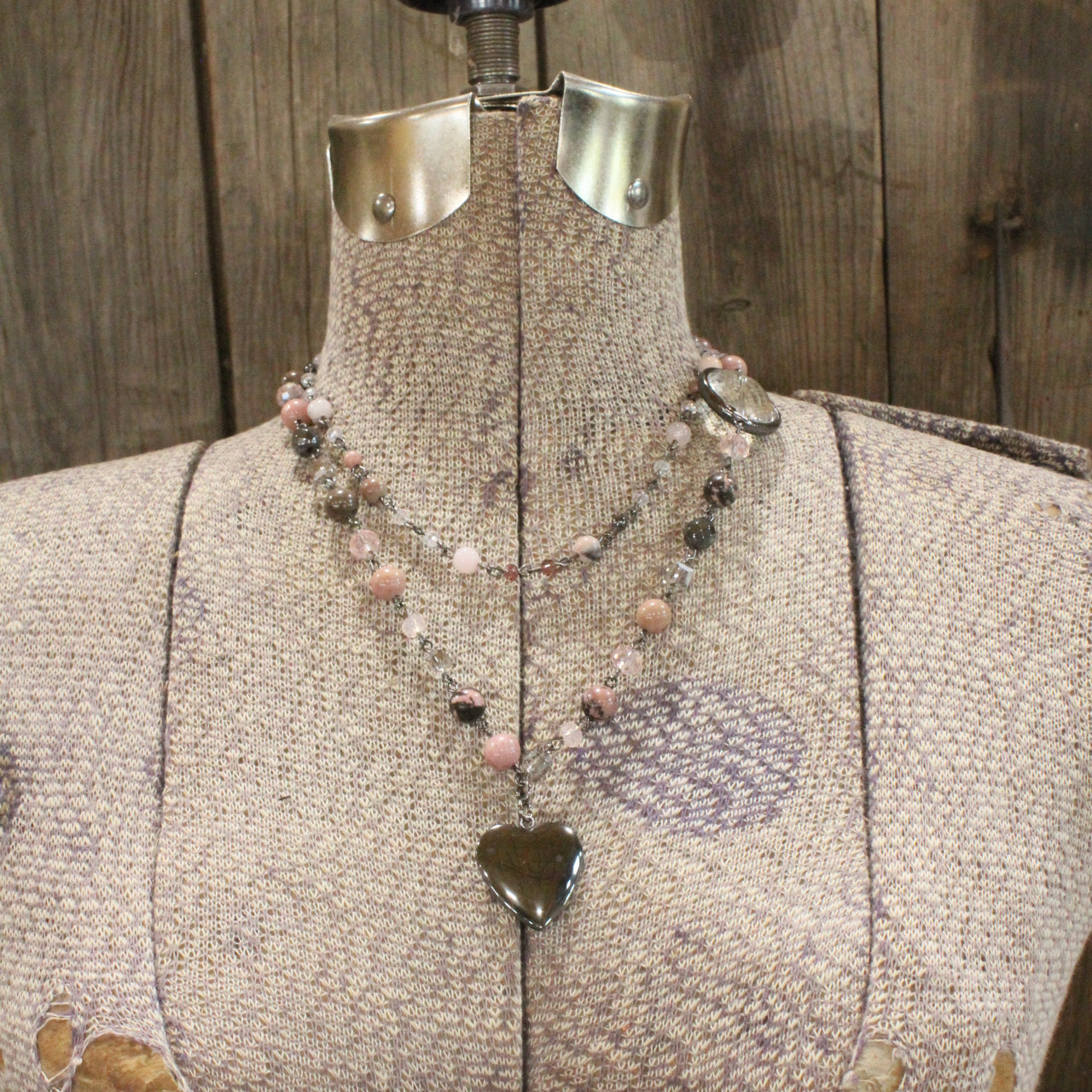 PInk Passion Heart Layered Necklace