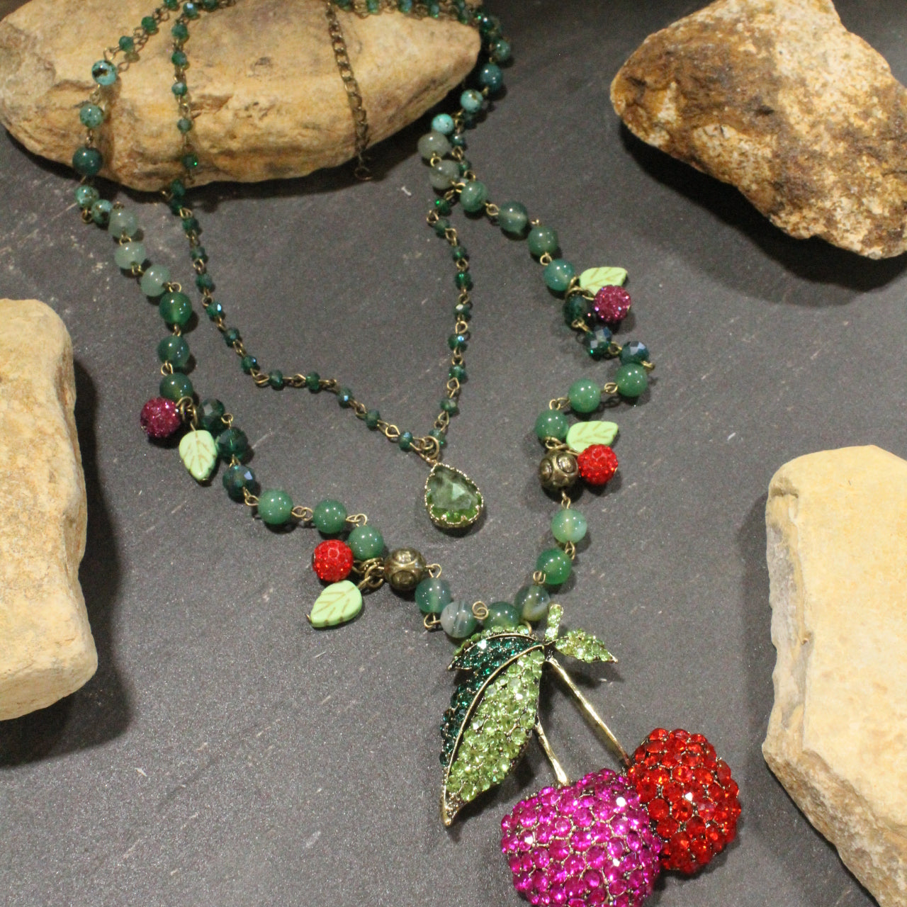 It's Fresh Cherries Time Layered Necklace