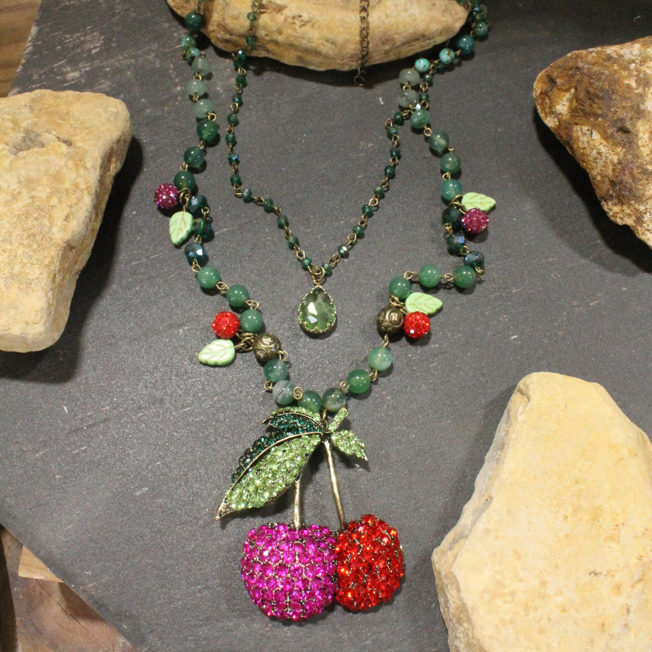 It's Fresh Cherries Time Layered Necklace