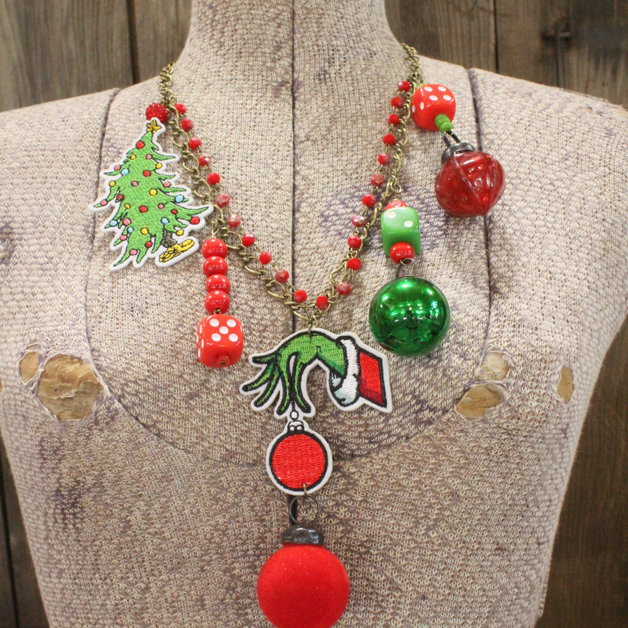 Grinchy Christmas Charm'd Necklace