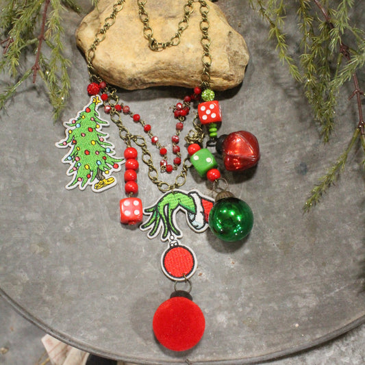 Grinchy Christmas Charm'd Necklace