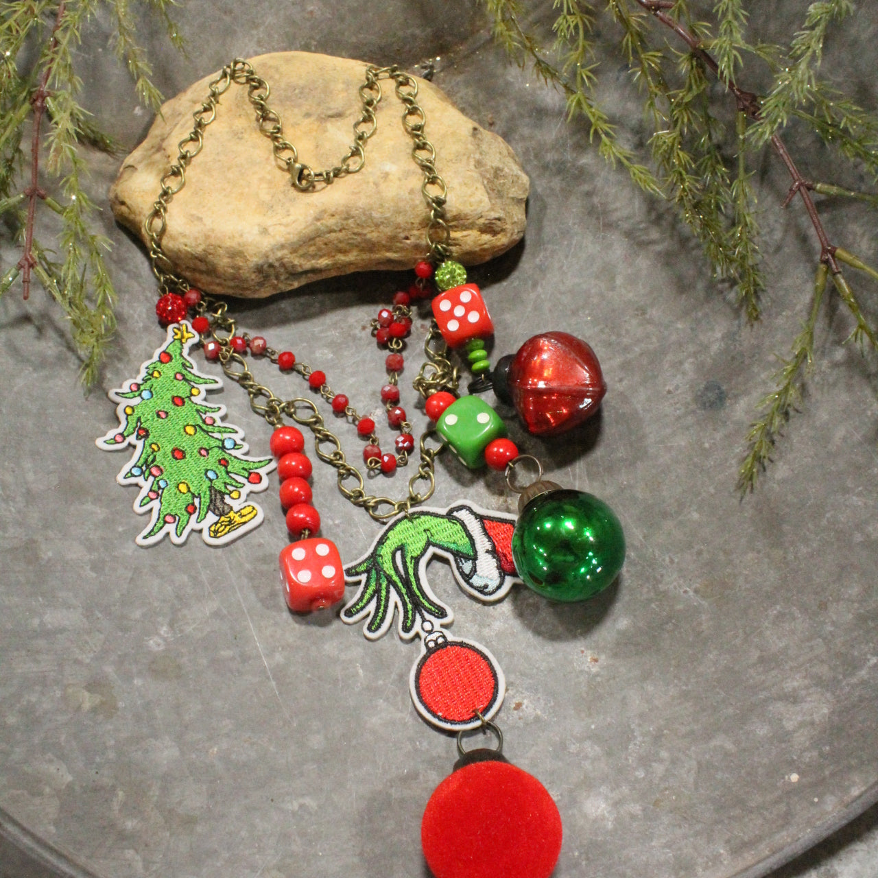 Grinchy Christmas Charm'd Necklace