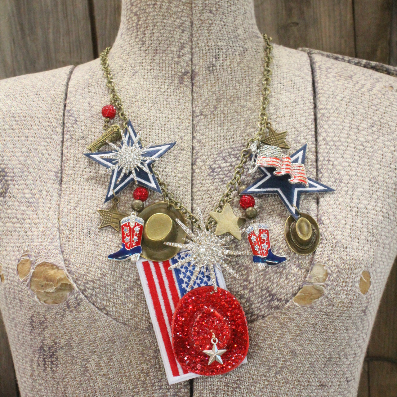 Boot Scootin' Boogy USA Charm'd Necklace