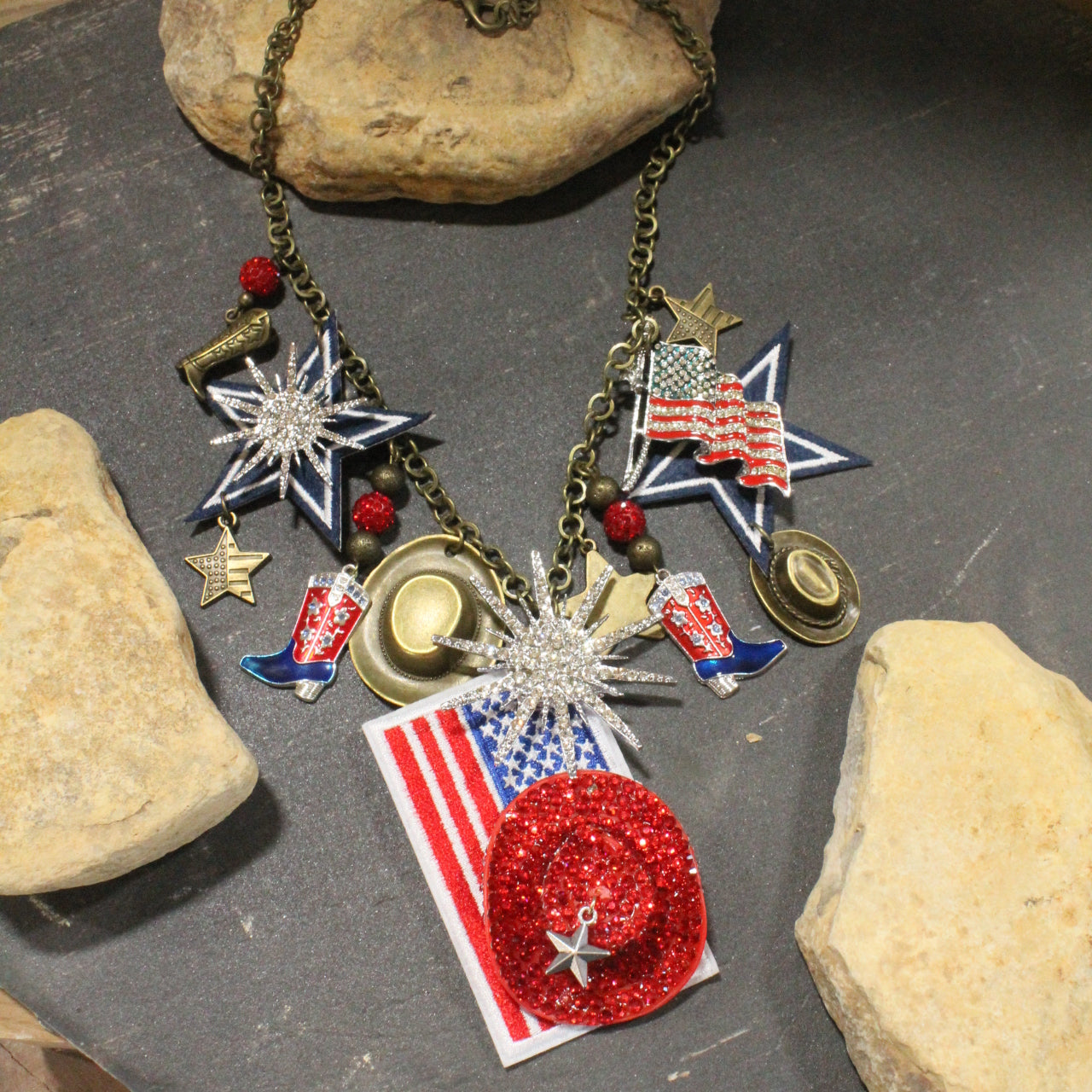 Boot Scootin' Boogy USA Charm'd Necklace