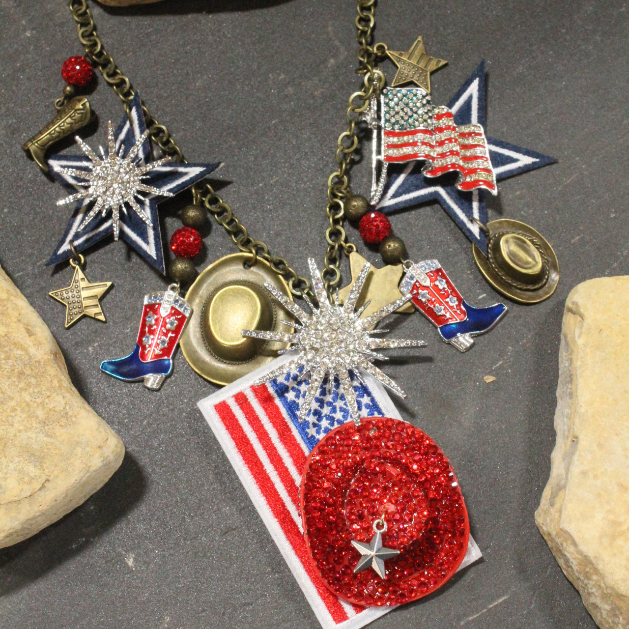 Boot Scootin' Boogy USA Charm'd Necklace