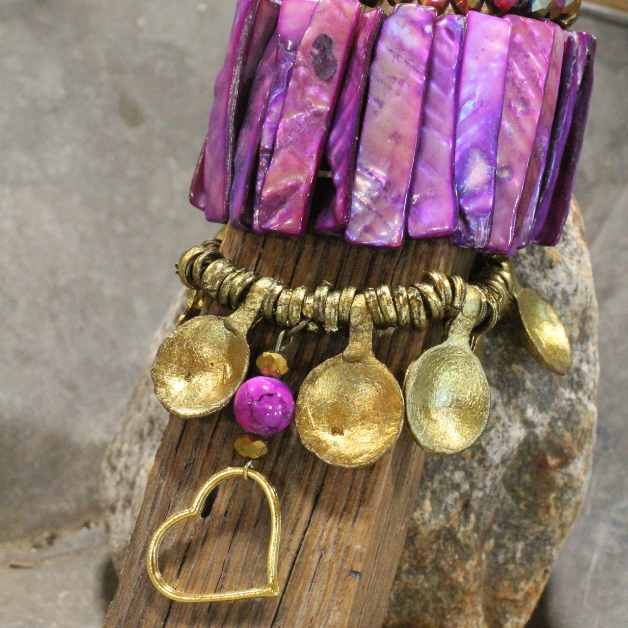 Shades Of Purple Charm'd Bracelet Set