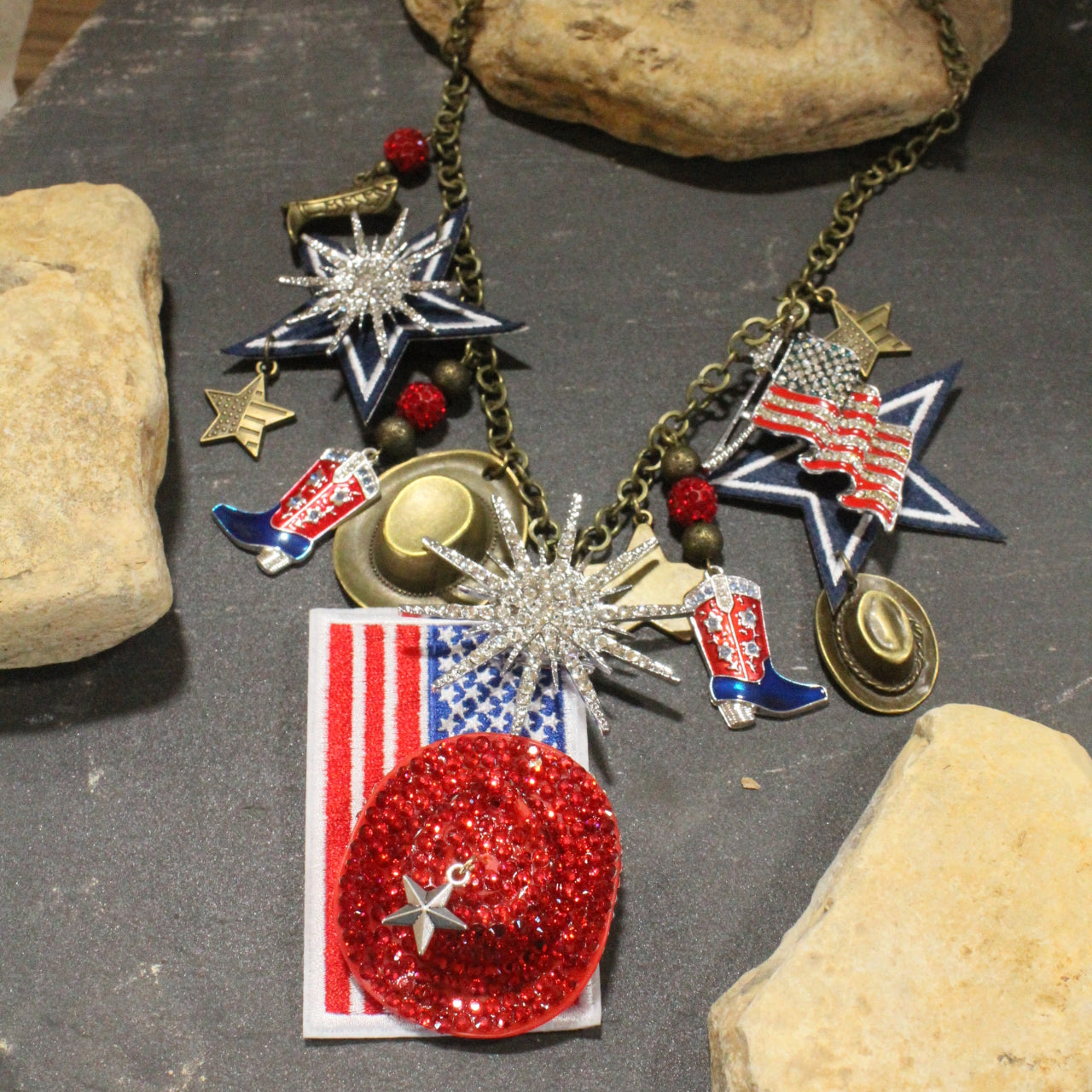 Boot Scootin' Boogy USA Charm'd Necklace