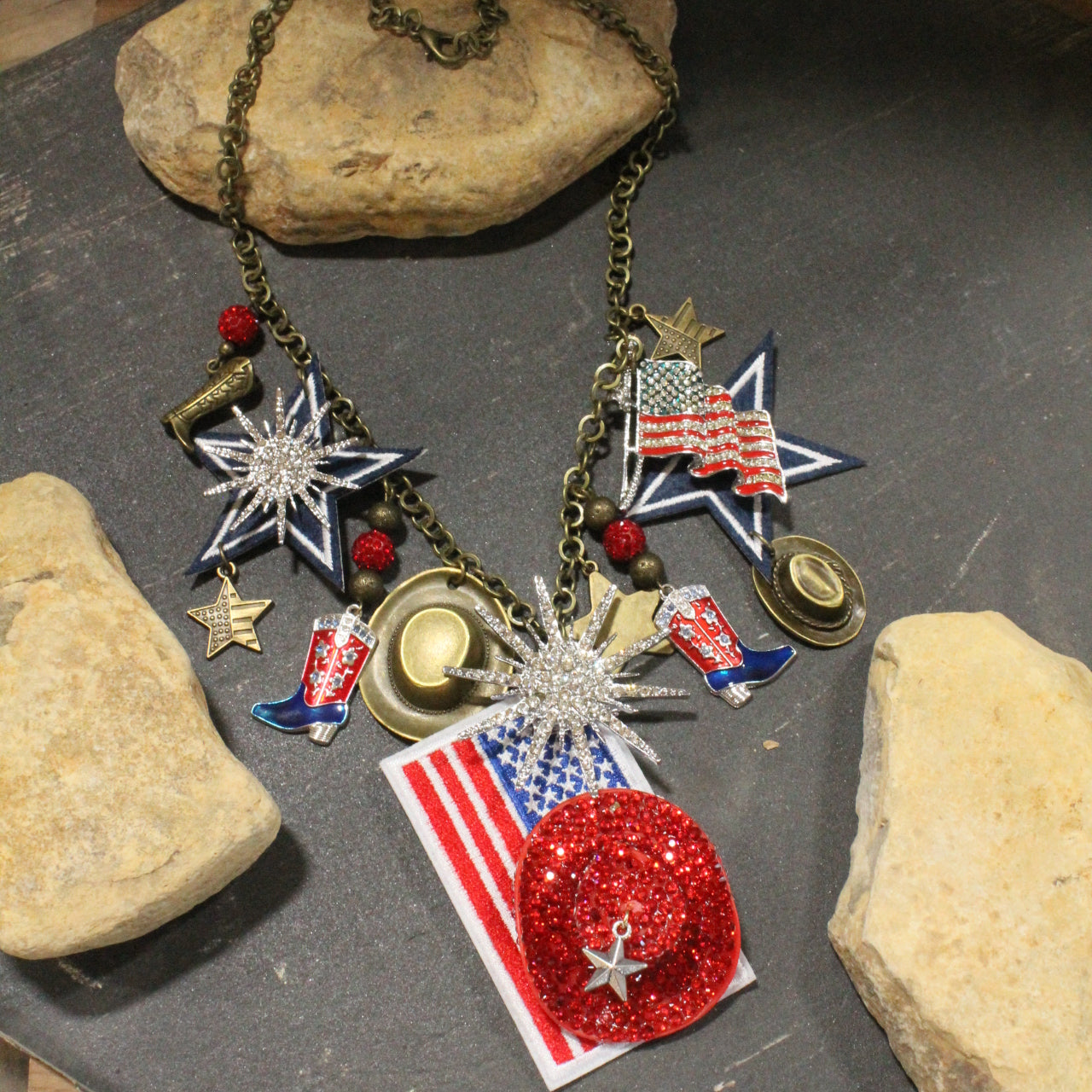 Boot Scootin' Boogy USA Charm'd Necklace